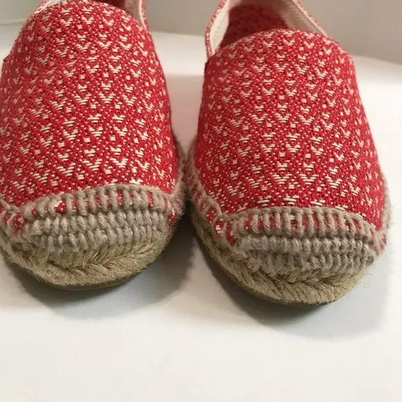 Castaner Red &amp; White Pattern 'Kim' Flat Espadrilles Size 5/EU 35 Made in Spain