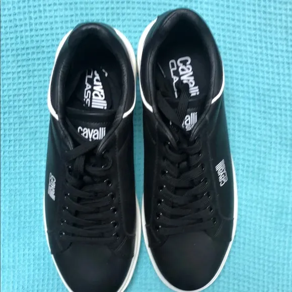 Cavalli Class Black and White Sneakers Versatile Style