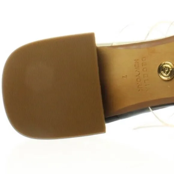 CECELIA Lincoln Strappy Clear Slide Sandals Mules