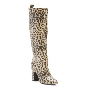 CECELIA NEW YORK Leopard Noel High Shaft Boots