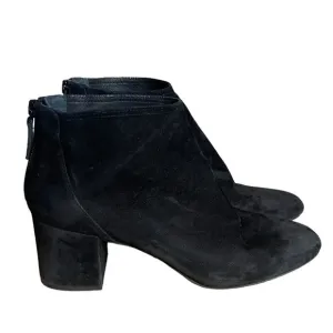 Cecelia New York Suede Leather Nolton Ankle Bootie Black Boots Size 9.5 B