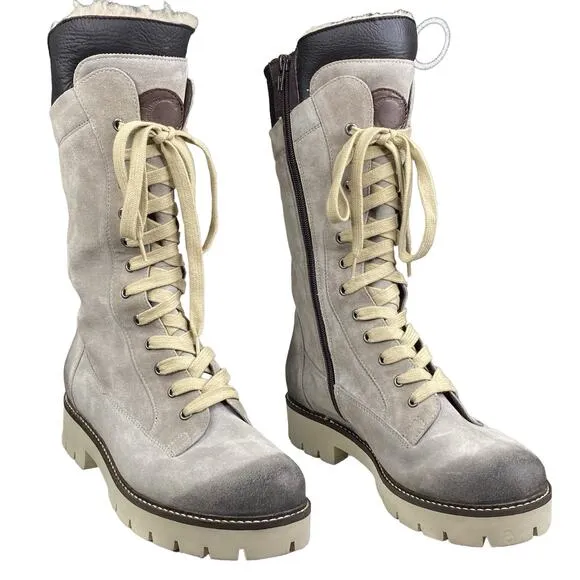 Celtic &amp; Co. Women's Boxer Light Grey Suede Winter Boots Size 40 US 9