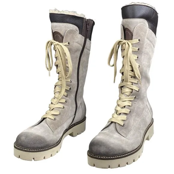 Celtic &amp; Co. Women's Boxer Light Grey Suede Winter Boots Size 40 US 9