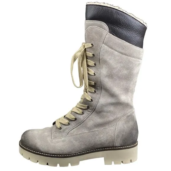 Celtic &amp; Co. Women's Boxer Light Grey Suede Winter Boots Size 40 US 9