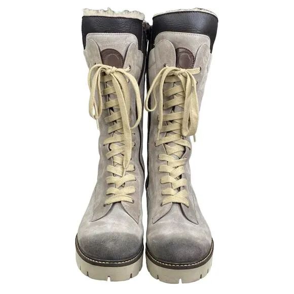 Celtic &amp; Co. Women's Boxer Light Grey Suede Winter Boots Size 40 US 9