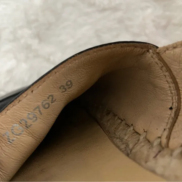 Chanel Black Lambskin Espadrilles Flats Slip on CC Logo