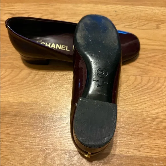 CHANEL Kitten Patent Leather Heels. Size 36.5UK, 6.5US