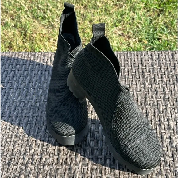 Charleston Shoe Company Upper Monterey Black Stretch Fabric Boots