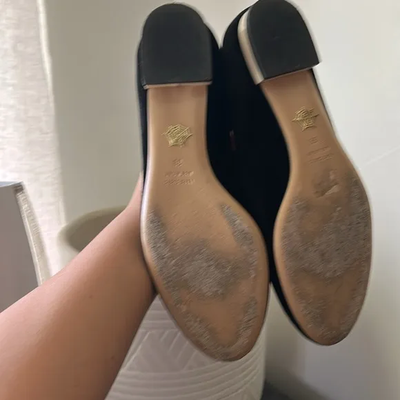 Charlotte Olympia Grunge Kitty Velvet Flats. Size 39/ 9