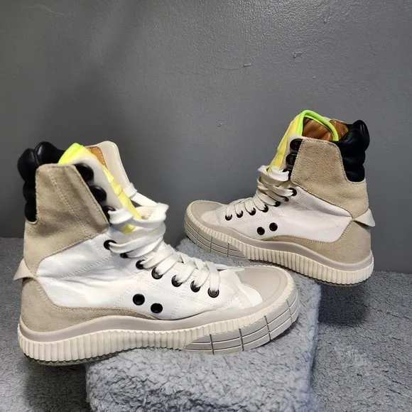Chloe Clint High Top Sneakers Leather Soft‎ White Size 36 Designer Size 6