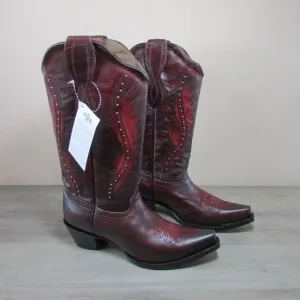 Circle G Corral Boots Women's Snip Toe Western Boots Wine L2067