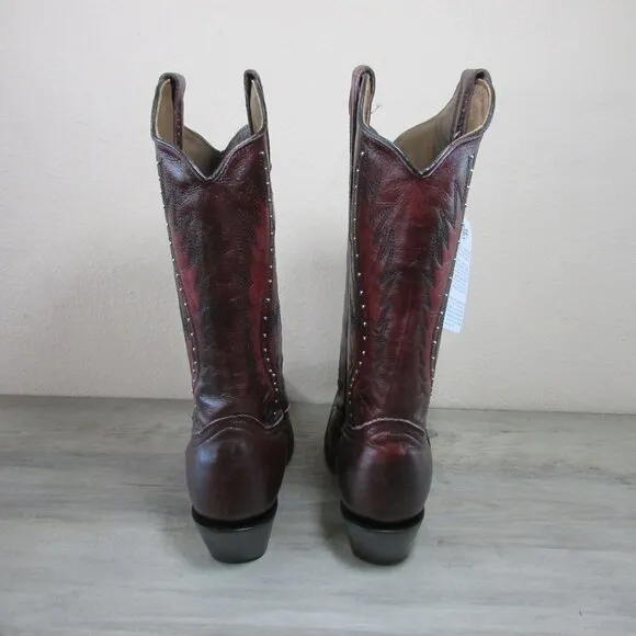 Circle G Corral Boots Women's Snip Toe Western Boots Wine L2067