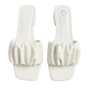 Circus by Sam Edelman White Ruffle Padded Slide Sandals | Size 9.5 | NWOB | $90