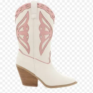 Clair Rise Pink and White Cowboy Boots NWOT size 9