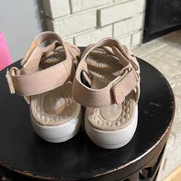 Clarks Collection Suede Sport Sandals - Alexis Band Women’s Size 10