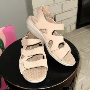 Clarks Collection Suede Sport Sandals - Alexis Band Women’s Size 10