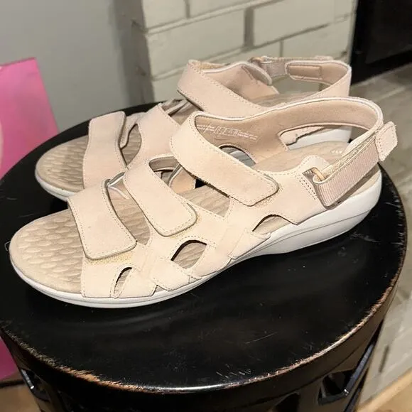 Clarks Collection Suede Sport Sandals - Alexis Band Women’s Size 10