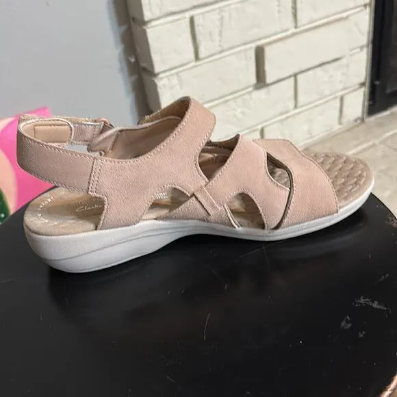 Clarks Collection Suede Sport Sandals - Alexis Band Women’s Size 10