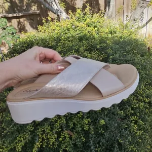 Clarks Jillian Gem Wedge Slide Sandals comfy us 10M