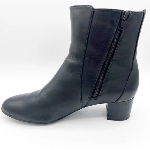 Clarks Linnae Buckle Leather Calf Height Boots