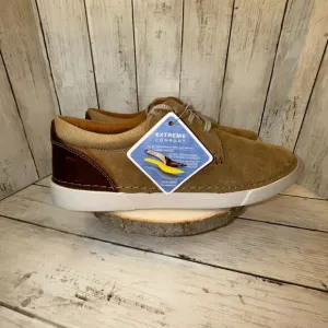 Clarks NWOB Men's 10.5 Tan Leather Gerald Low Lace Up Shoes Comfy Casual Suede