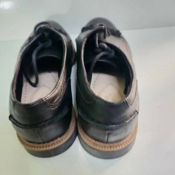 Clarks Somerset Black Leather Oxford Loafers 15190 Size 7.5M