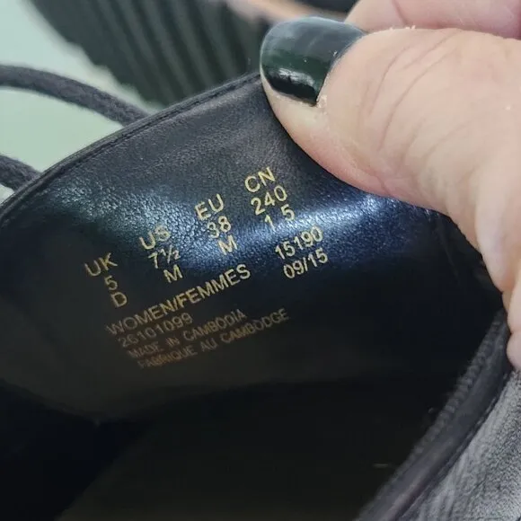 Clarks Somerset Black Leather Oxford Loafers 15190 Size 7.5M