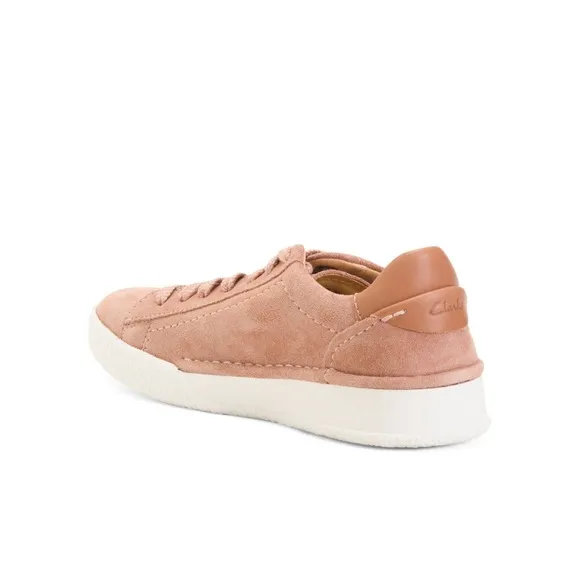 Clarks Suede Craft Cup Lace Up Sneakers Rose Color Suede Women’s Size 11