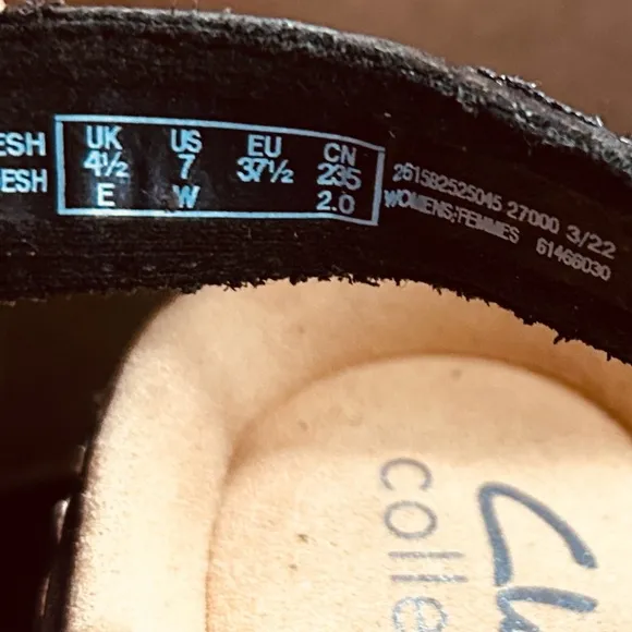 Clarks™ Women's Black Merliah Dove Sandal Women's Size 7W NWOB