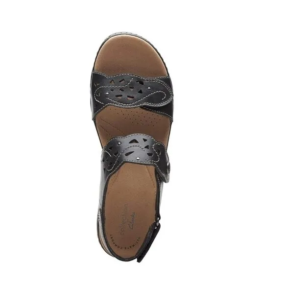Clarks™ Women's Black Merliah Dove Sandal Women's Size 7W NWOB