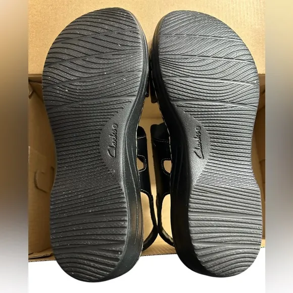 Clarks™ Women's Black Merliah Dove Sandal Women's Size 7W NWOB