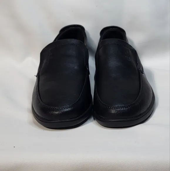 Clohoo Men's Black NWOT Handcrafted Cowhide Faux Leather Slip-On Loafers Sz US 7