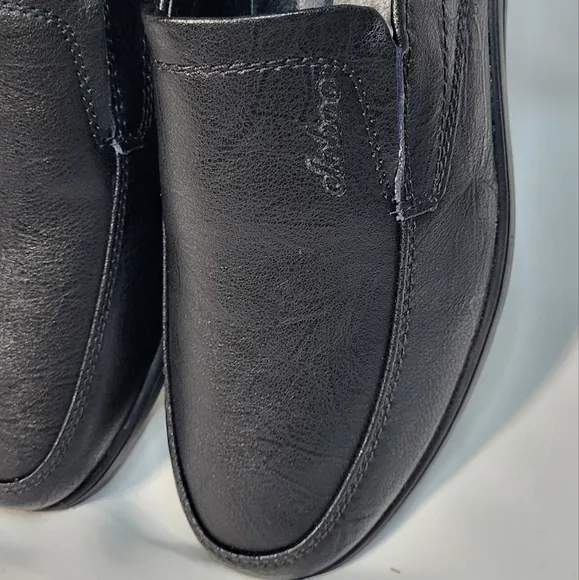 Clohoo Men's Black NWOT Handcrafted Cowhide Faux Leather Slip-On Loafers Sz US 7