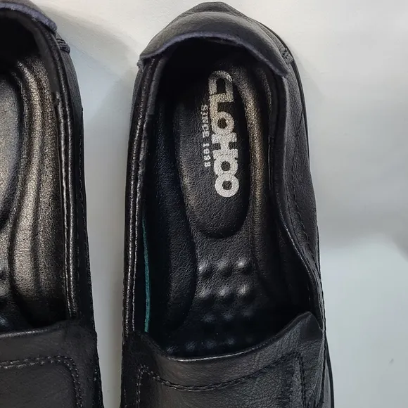 Clohoo Men's Black NWOT Handcrafted Cowhide Faux Leather Slip-On Loafers Sz US 7
