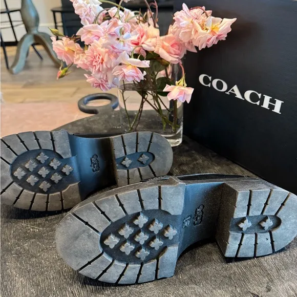 Coach Black Leather Loafers