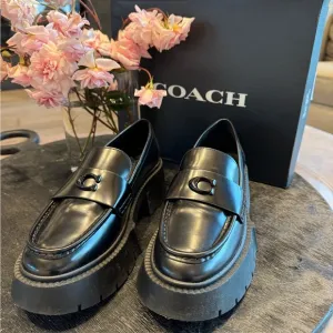Coach Black Leather Loafers