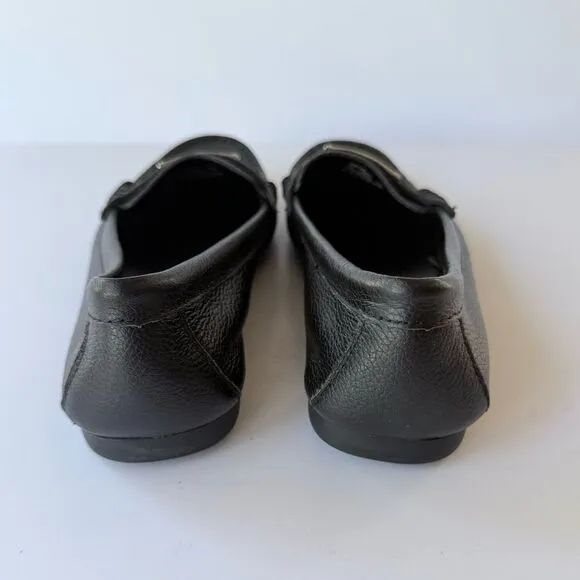 Coach Frederica Loafer in Black Pebble Grain Leather 6.5