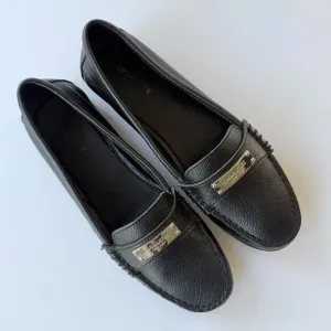 Coach Frederica Loafer in Black Pebble Grain Leather 6.5