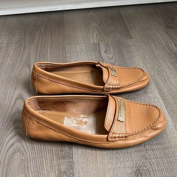 Coach Fredrica Loafers Pebbled Leather Size 6.5B Slip On Flats