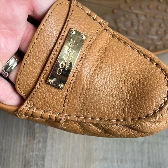 Coach Fredrica Loafers Pebbled Leather Size 6.5B Slip On Flats
