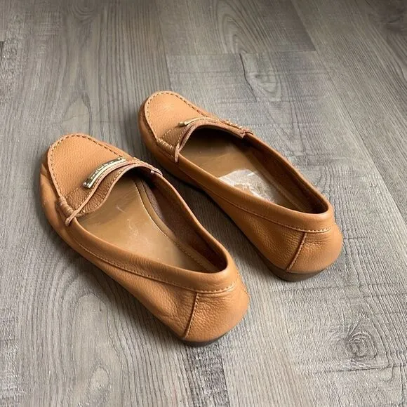 Coach Fredrica Loafers Pebbled Leather Size 6.5B Slip On Flats