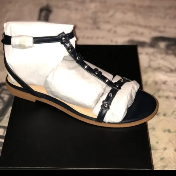 Coach Henriette Navy Blue Sandals