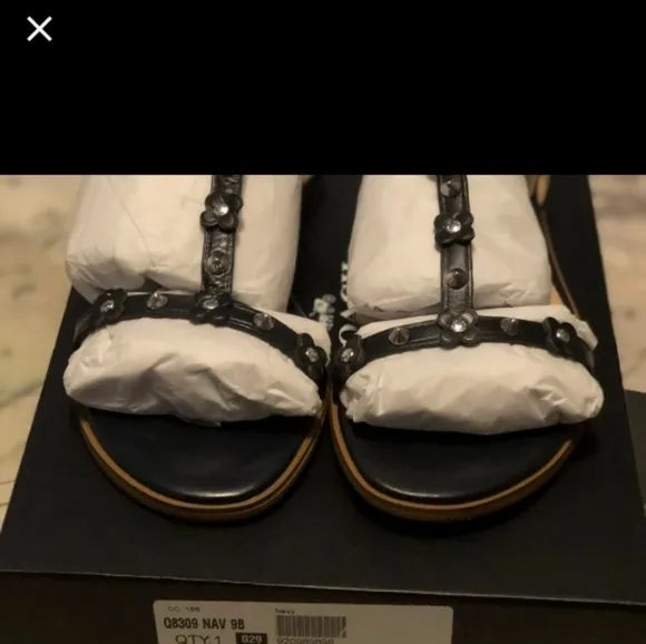 Coach Henriette Navy Blue Sandals