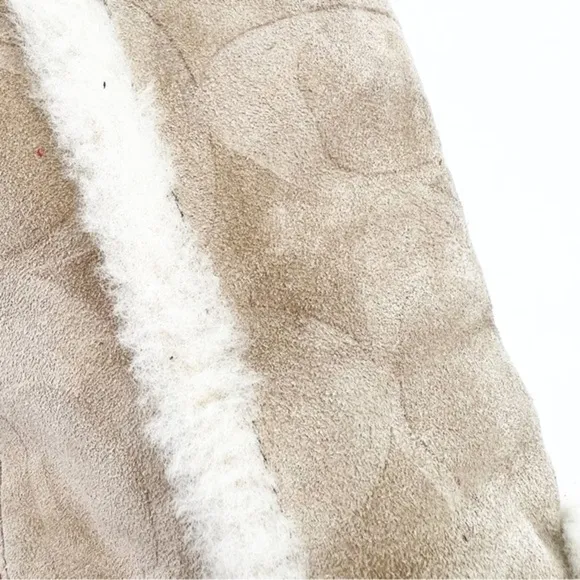 Coach Jordana Signature Suede Shearling Tan Boots Size 7.5