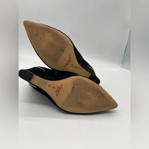 Coach Leather Suede wedge Boots
