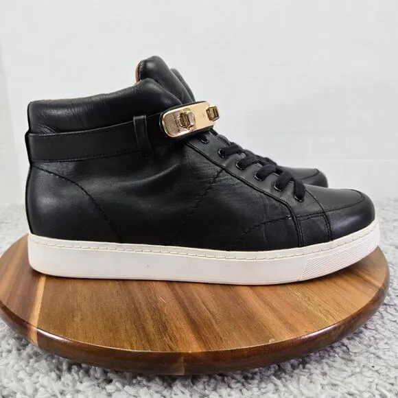 Coach Richmond Swagger High Top Black Casual Hidden Wedge Sneakers Womens 10 B
