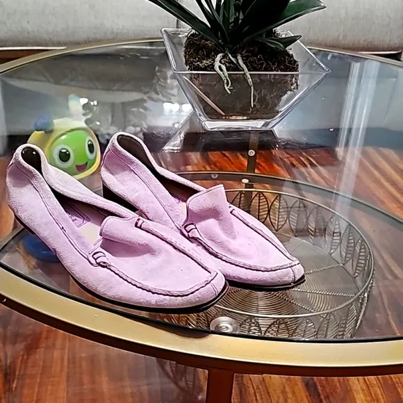 COACH Suede Leather Loafers Light Purple Size 7B