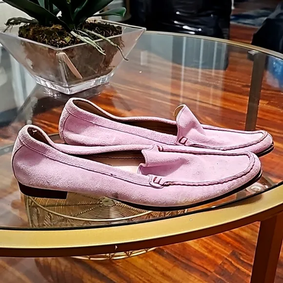COACH Suede Leather Loafers Light Purple Size 7B