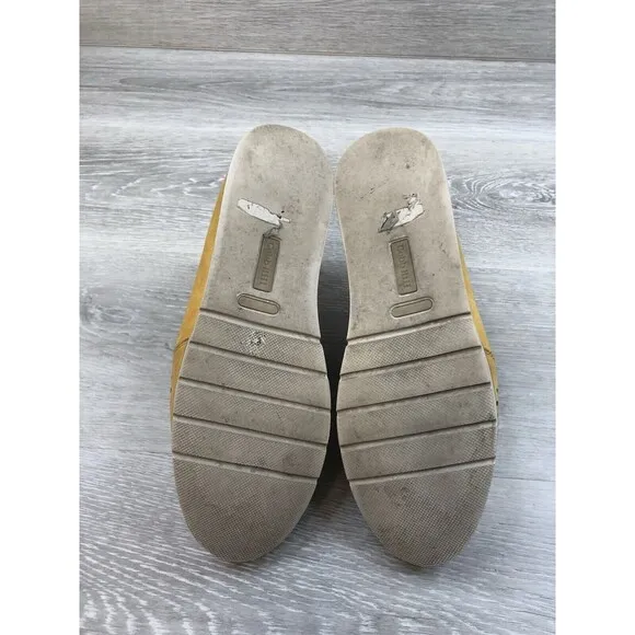Cobb Hill Women's Laci Gore Yellow Sunbeam Leather Loafers Perforated Size 7.5