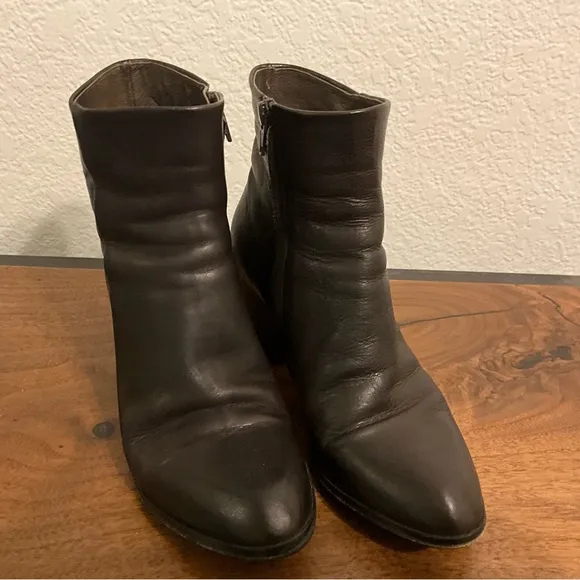 Coclico Dark Brown Leather Ankle Boots, EU Size 37.5